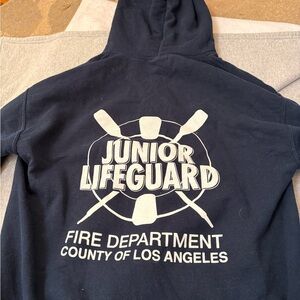 Junior Lifeguard LA County Fire Department Navy Blue Hoodie